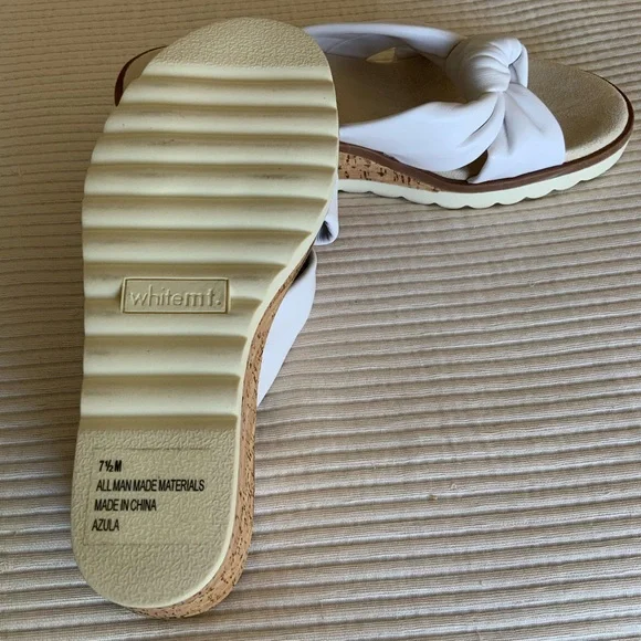 Cliffs by WHITE MOUNTAIN White Sandals with Knotted Design - Picture 5 of 5